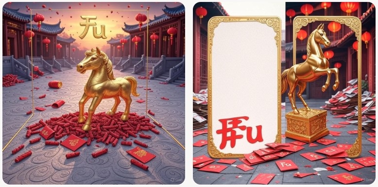 AI賀卡生成文字亂碼示意圖