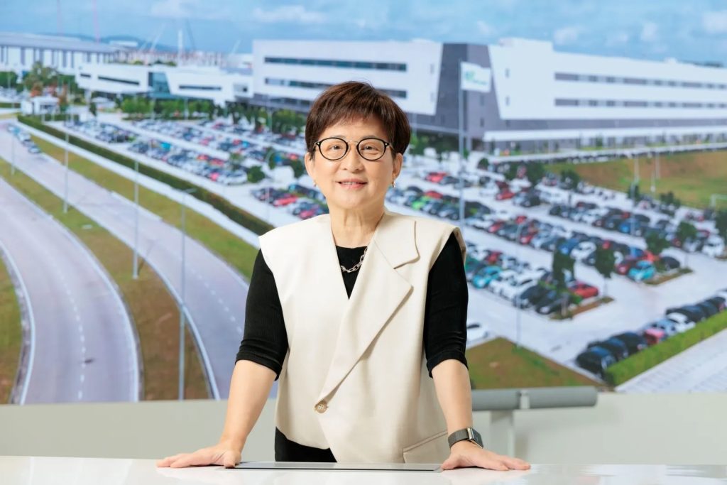 緯穎拿下大量AWS AI伺服器訂單，業績大成長。圖為董事長洪麗寗。（莊凱程攝）