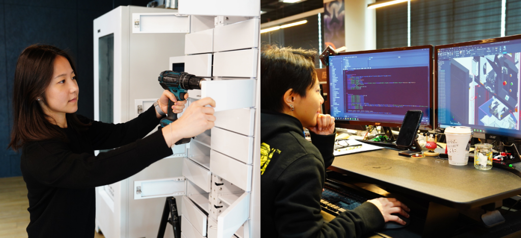 皇丞創新的產品發展處處長Ruby（左）和研發處處長Annie（右），分享如何從使用者需求出發，成功打造跨產業的無人化自助服務產品。（圖／皇丞創新提供）