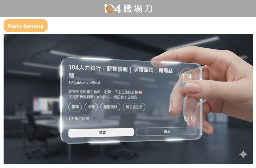 Gemini Nano Banana生成Threads透明玻璃名片示意圖