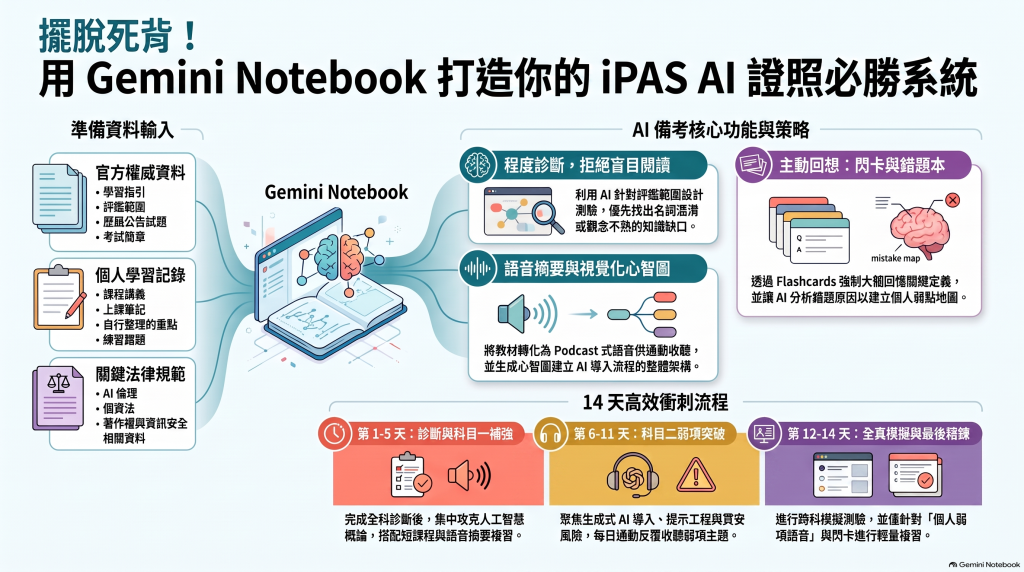 擺脫死背！用Gemini Notebook打造iPAS AI證照必勝系統
