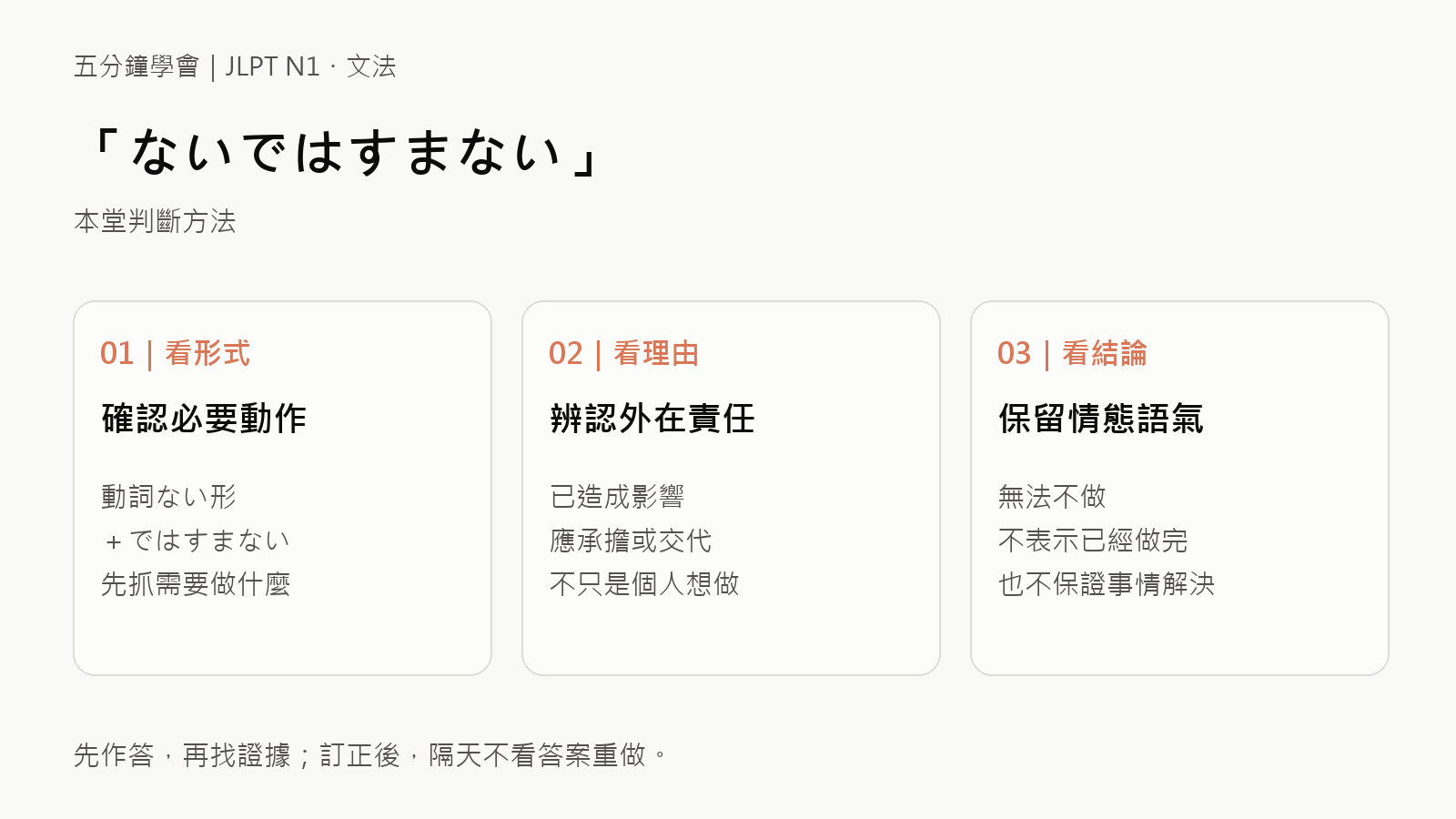 5分鐘學會「ないではすまない」：讀懂無法迴避的責任的核心判斷方法