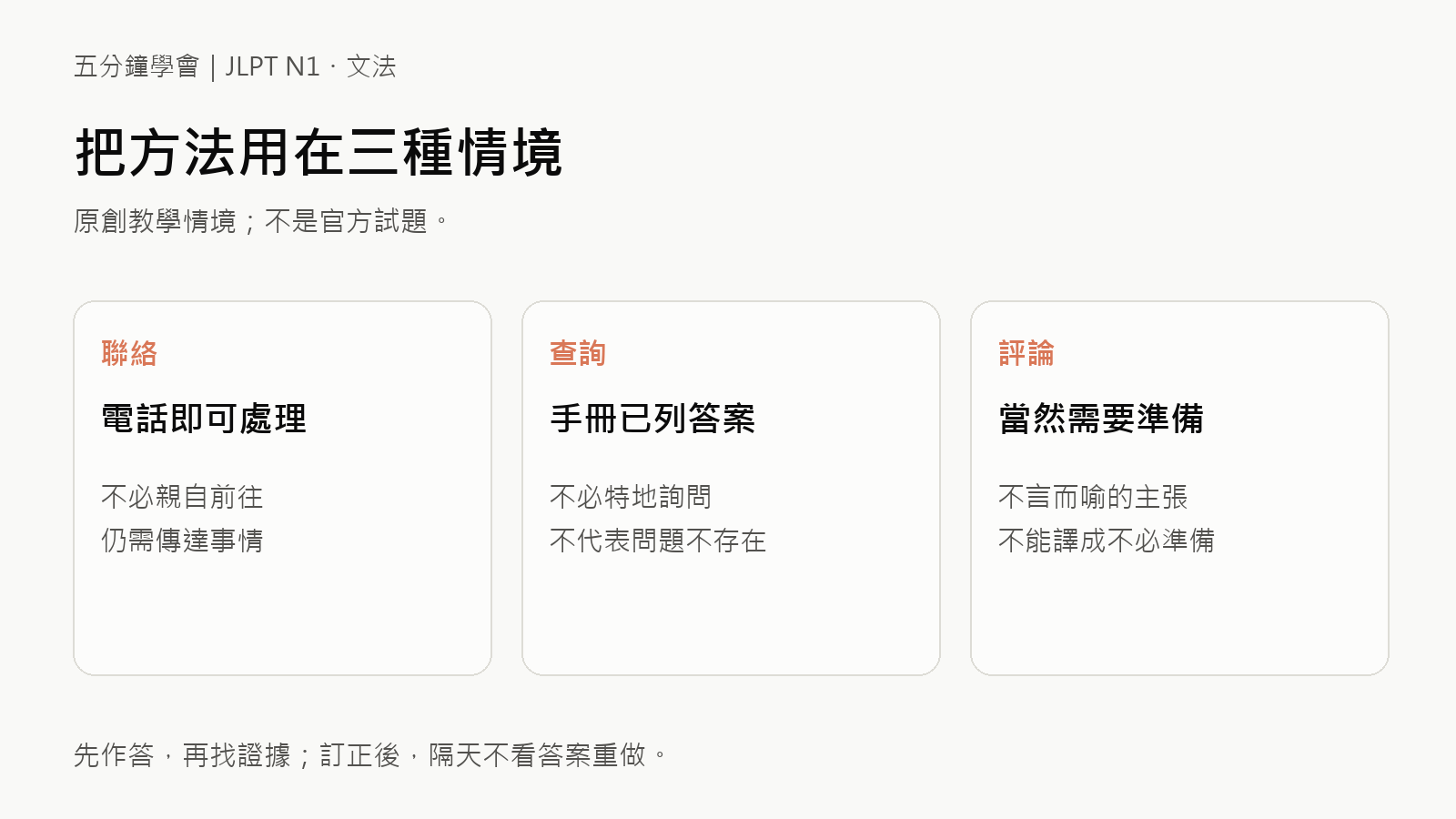 5分鐘學會「までもない」：讀懂行動必要性與理所當然的原創應用情境